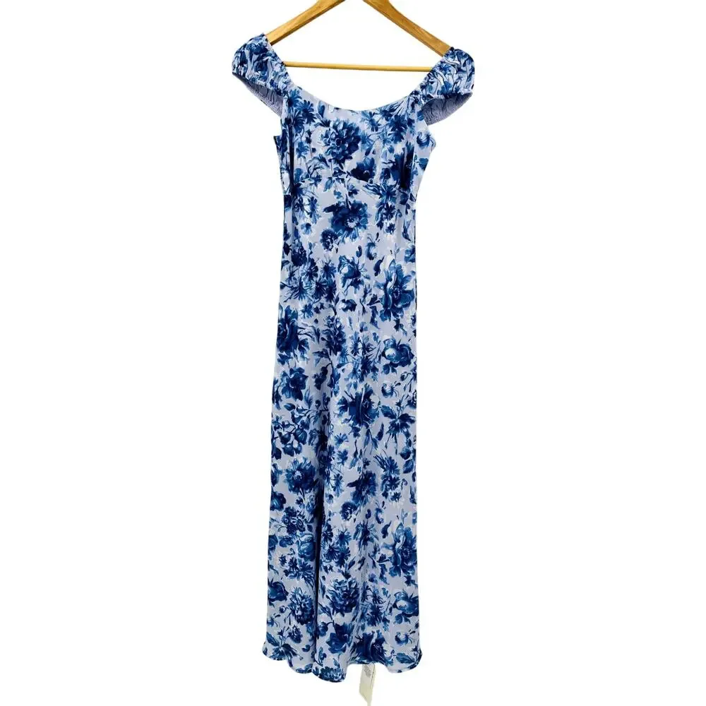 Abercrombie & Fitch Blue Floral Maxi Dress